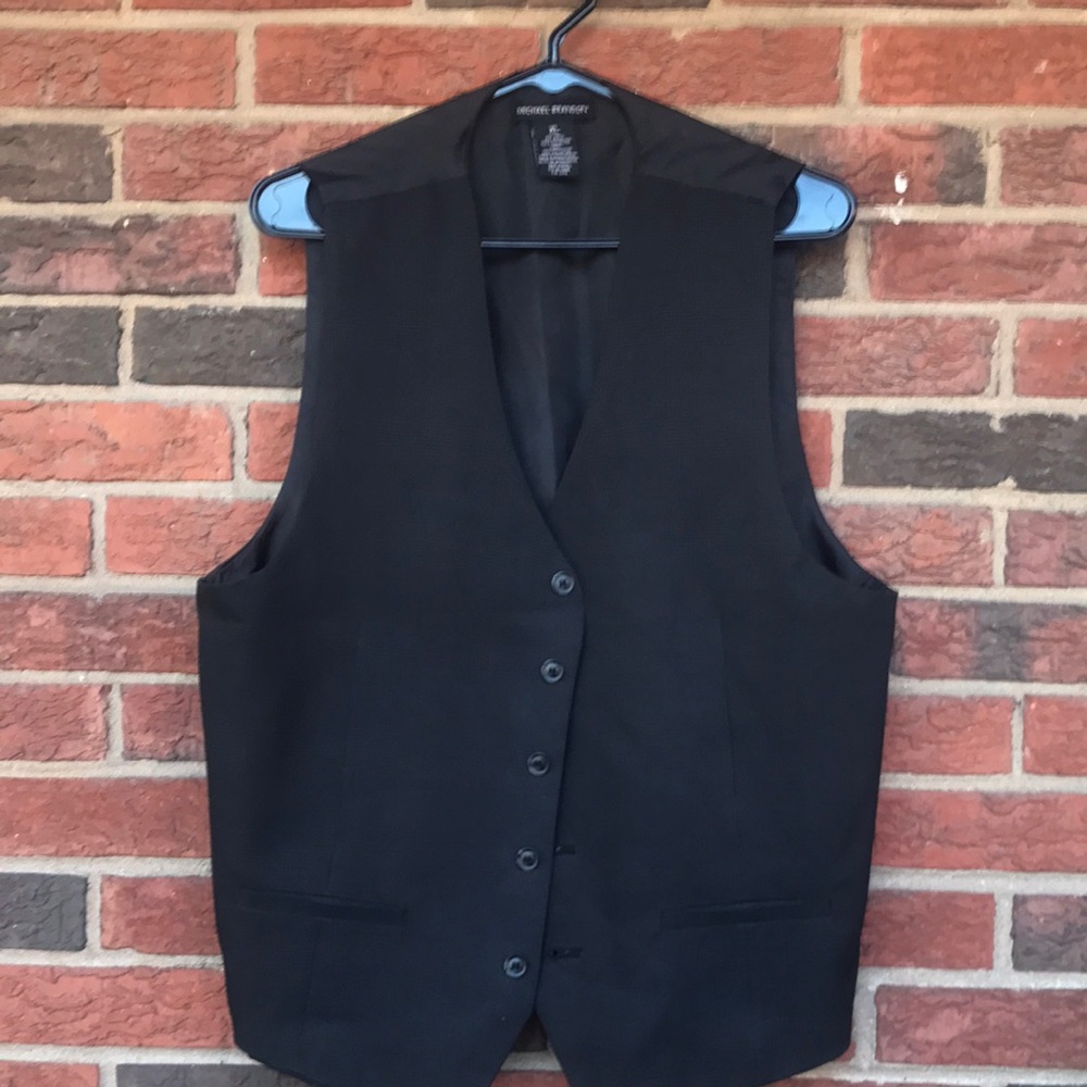 Plaid Vest Black